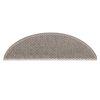 vidaXL Trapmatten zelfklevend Sisal-Look 30 st 56x17x3 cm Platina