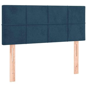 vidaXL Hoofdbord 100x5x78/88 cm fluweel donkerblauw