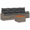 vidaXL Tuinbankenset 5 st Grijs poly rattan
