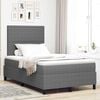 vidaXL Boxspringbed Lichtgrijs en wit. 120 x 190 cm Katoen Stof