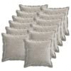 vidaXL Kussensloop 12 pcs HOUTEN Lichtgrijs 50 x 50 cm Chenille Stof