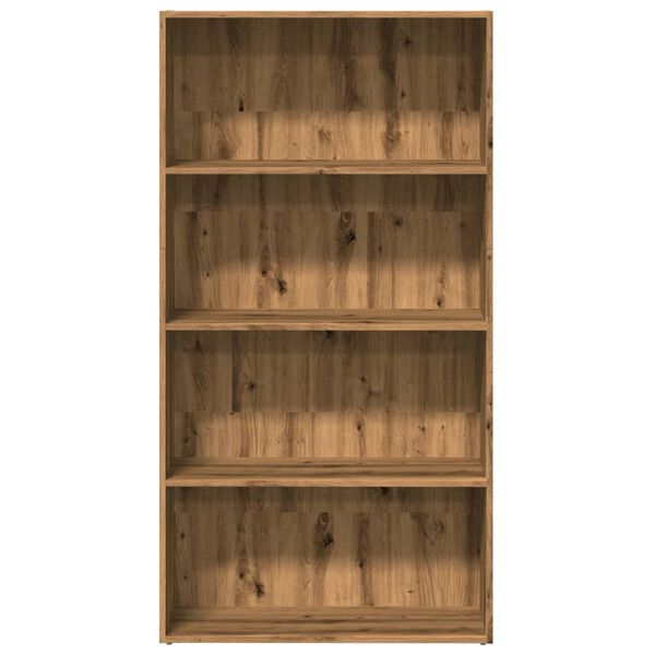vidaXL Boekenkast 80x30x152 cm bewerkt hout artisanaal eikenkleurig