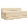 vidaXL Vouwbare Bankbed Cr&egrave;mekleurig 120 x 60 x 49 cm Stof