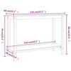 vidaXL Wandtafel 110x40x80 cm massief grenenhout