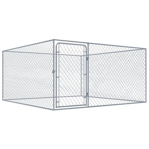 vidaXL Hondenkennel voor buiten 2x2x1 m gegalvaniseerd staal