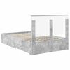 vidaXL Bedframe met hoofdeinde Beton Grijs 120 x 190 cm Bewerkt hout