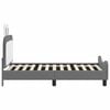 vidaXL Bedframe voor kinderen met hoofdbord Lichtgrijs 80 x 160 cm PU