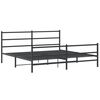 vidaXL Bedframe met hoofd- en voeteneinde&nbsp;metaal zwart 200x200 cm