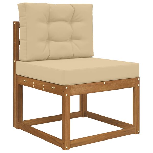 vidaXL Buiten bankkussen 2 pcs Beige Polyester