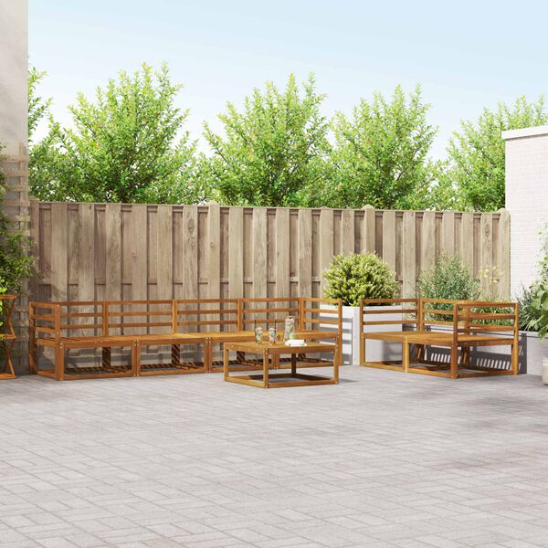 vidaXL Buiten bankenset 7 pcs Naturel Massief Acaciahout