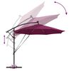 vidaXL Parasol Bordeaux Rood 294 x 294 x 248 cm Polyester en Aluminium