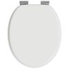 vidaXL Toiletbril met soft-closedeksel 2 st MDF wit