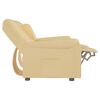 vidaXL Massagestoel 2-zits verstelbaar met bekerhouder crèmekleurig