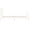 vidaXL Bedframe zonder matras massief grenenhout wit 140x200 cm