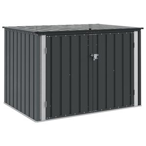 vidaXL Tuinopslagdoos Zwart 151,5 x 107 x 100 cm Staal