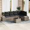 vidaXL Tuin Sofa Set 6 pcs Grijs poly rattan