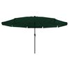 vidaXL Tuinparasol Groen en Zwart 395 x 395 x 245 cm
