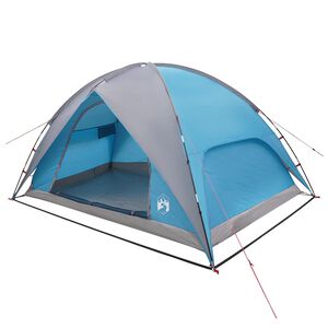 vidaXL Camping Tent met Regenhoes Waterdicht 4-persoons Blauw