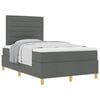 vidaXL Boxspringbed met hoofdeinde Donkergrijs 120 x 190 cm Stof
