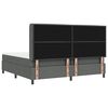 vidaXL LED Box Spring Bed met matras Donkergrijs 200 x 200 cm Stof