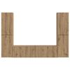 vidaXL Tv-meubelset 6 pcs Artisan Eiken Bewerkt hout
