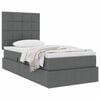 vidaXL Opslag bed met matras Donkergrijs 100 x 200 cm Polyester
