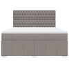 vidaXL Boxspring met matras stof taupe 180x200 cm