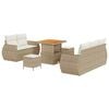 vidaXL Tuin Sofa Set 8 st 5-Aantal zitplaatsen Beige en Cr&egrave;me