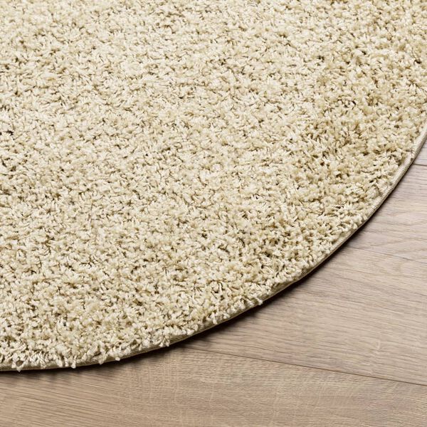 vidaXL Vloerkleed PAMPLONA shaggy hoogpolig modern &Oslash; 120 cm goudkleur