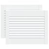 vidaXL Kastdeuren met lamellen 2 st 39,5x49,4 cm grenenhout wit