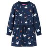 Kinderjurk met lange mouwen 104 marineblauw