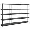 vidaXL Opbergrek 5-laags 274,5x45,7x185 cm kunststof zwart