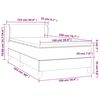 vidaXL Boxspring met matras stof donkerbruin 100x200 cm
