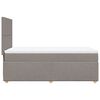 vidaXL Boxspring met matras stof taupe 100x200 cm