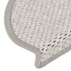 vidaXL Trapmatten zelfklevend Sisal-Look 30 st 65x21x4cm zilverkleurig