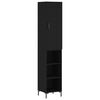vidaXL Hoge kast 34,5x34x180 cm bewerkt hout zwart