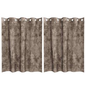 vidaXL Velvet Gordijnen 2 st Cappuccino 140 x 140 cm Fluweel