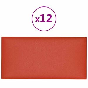 vidaXL Wandhoofdbord 12 st 30 x 15 cm Cappuccino Stof