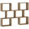 vidaXL Wandplank Artisanaal eiken 103 x 17 x 80 cm Bewerkt hout