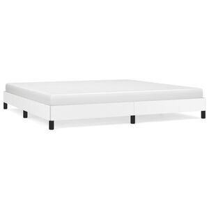 vidaXL Bedframe kunstleer wit 200x200 cm