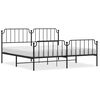 vidaXL Bedframe met hoofd- en voeteneinde&nbsp;metaal zwart 193x203 cm