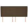 vidaXL Hoofdbord met randen 183x23x118/128 cm stof donkerbruin