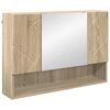 vidaXL Spiegelkast Sonoma Eiken 80 x 17 x 55 cm Bewerkt hout