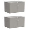 vidaXL Opbergbox 2 st Nonwoven stof 55 x 35 x 32 cm 61,6 L Grijs