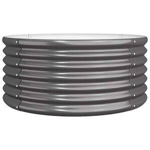 vidaXL Plantenbak 80x80x36 cm gegalvaniseerd staal antracietkleurig