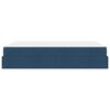 vidaXL Bedframe met matras met matras 2 pcs Blauw Stof