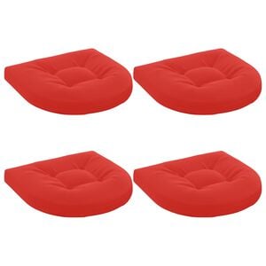 vidaXL 4-Piece Zitkussens 4 st 100% Polyester Rood 40 x 40 x 5 cm