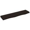 vidaXL Wandschap 80x20x4 cm behandeld massief eikenhout donkerbruin