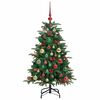 vidaXL Kunstkerstboom Groen 120 cm PVC en Metaal en Plastic