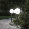 vidaXL Bolderverlichting met sensor 3 stuks 80 cm RVS IP44